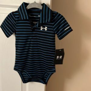 UA stripes golf shirt- never worn